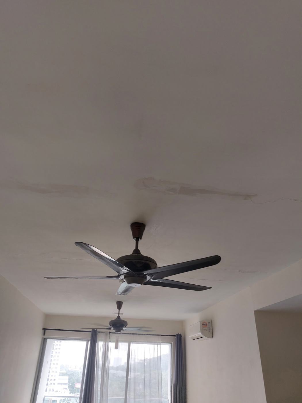 Ceiling fan installed