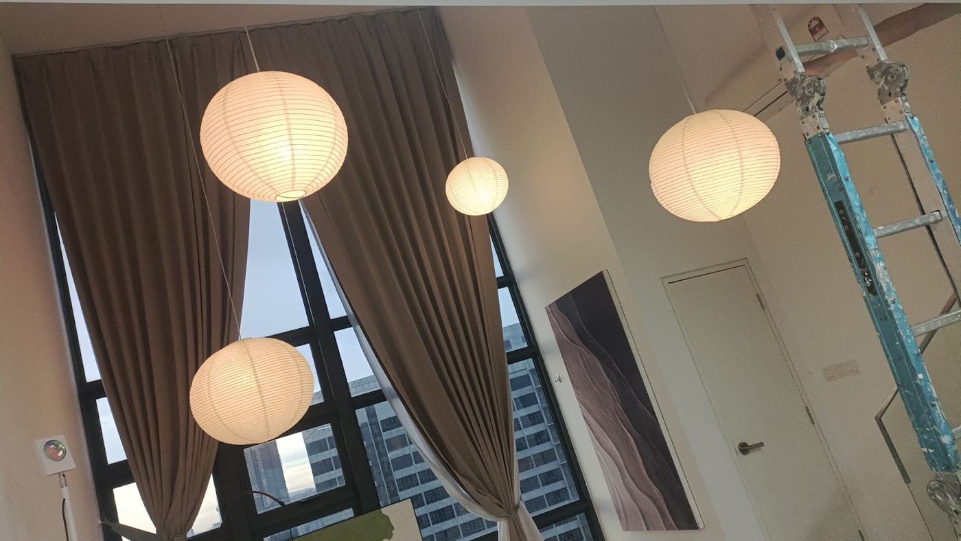 Pendant lamps fitted